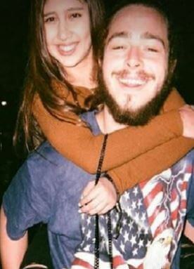 Mitchell Larson step-brother Post Malone with Ashlen Nicole Diaz.